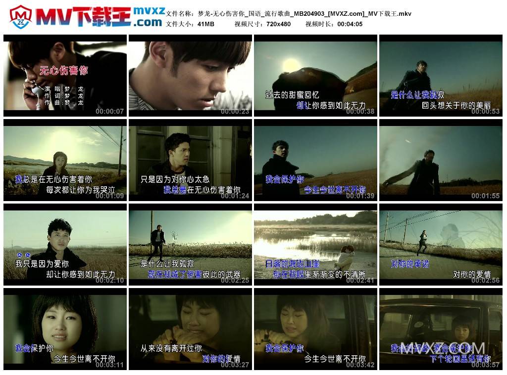 梦龙-无心伤害你_国语_流行歌曲_MB204903